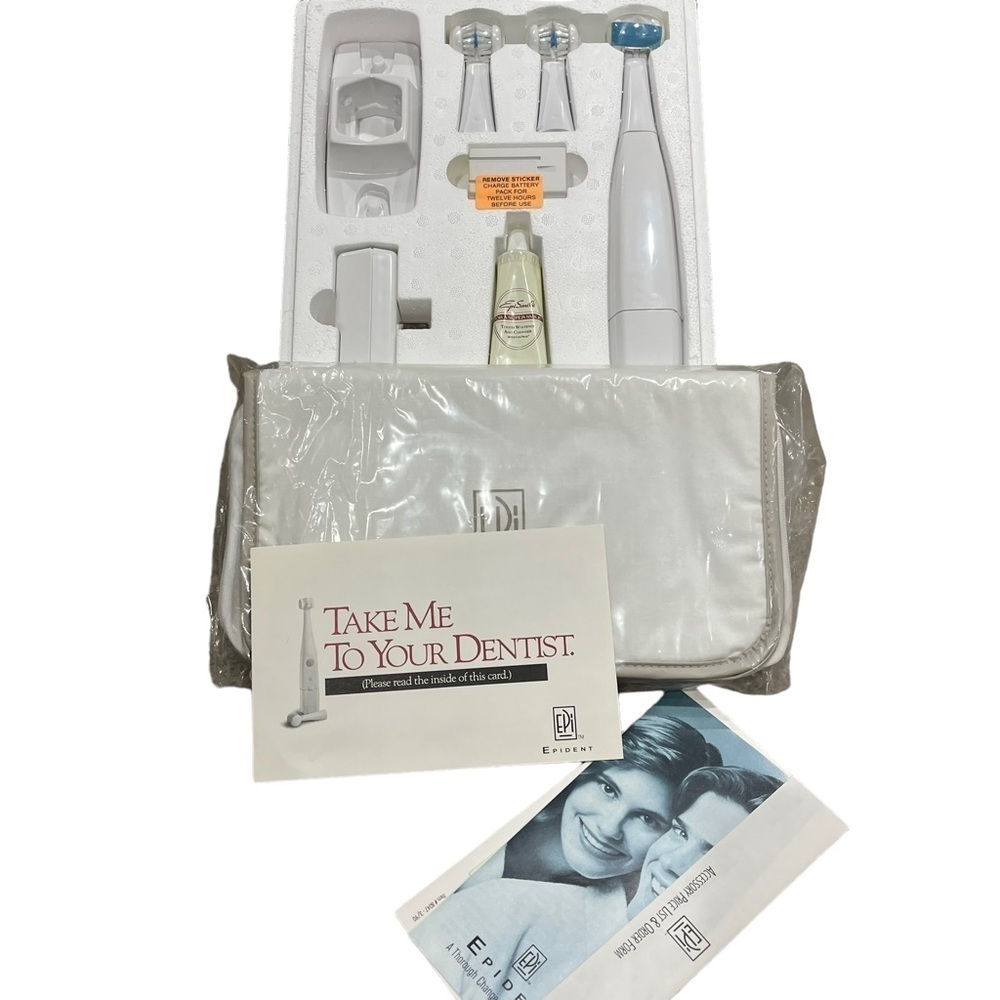 EpiDent Ultra NIB Electric Toothbrush Complete Dental Kit w/ Travel Bag